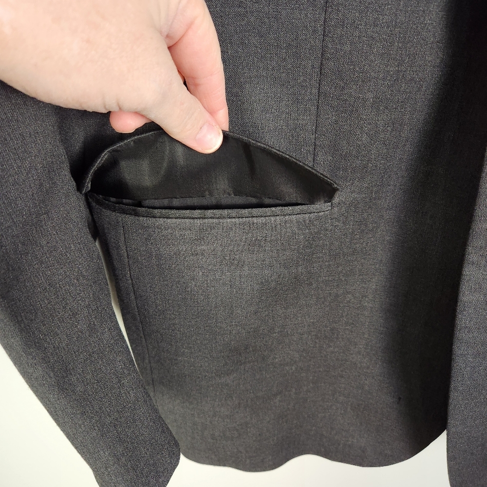 EUC LRL Ralph Lauren Charcoal‎ Gray Single Breasted Suit Jacket Size 42R #677 - Picture 3 of 12
